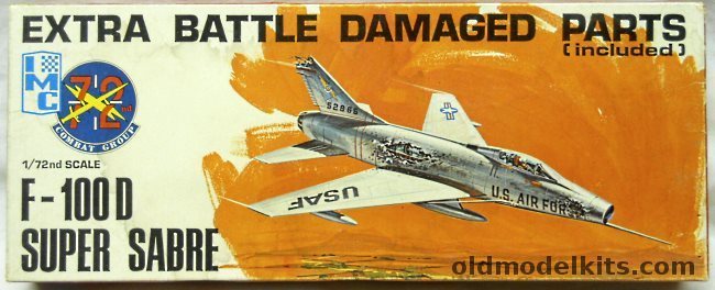 IMC 1/72 F-100D Super Sabre with Battle Damaged Parts, 482-100 plastic model kit
